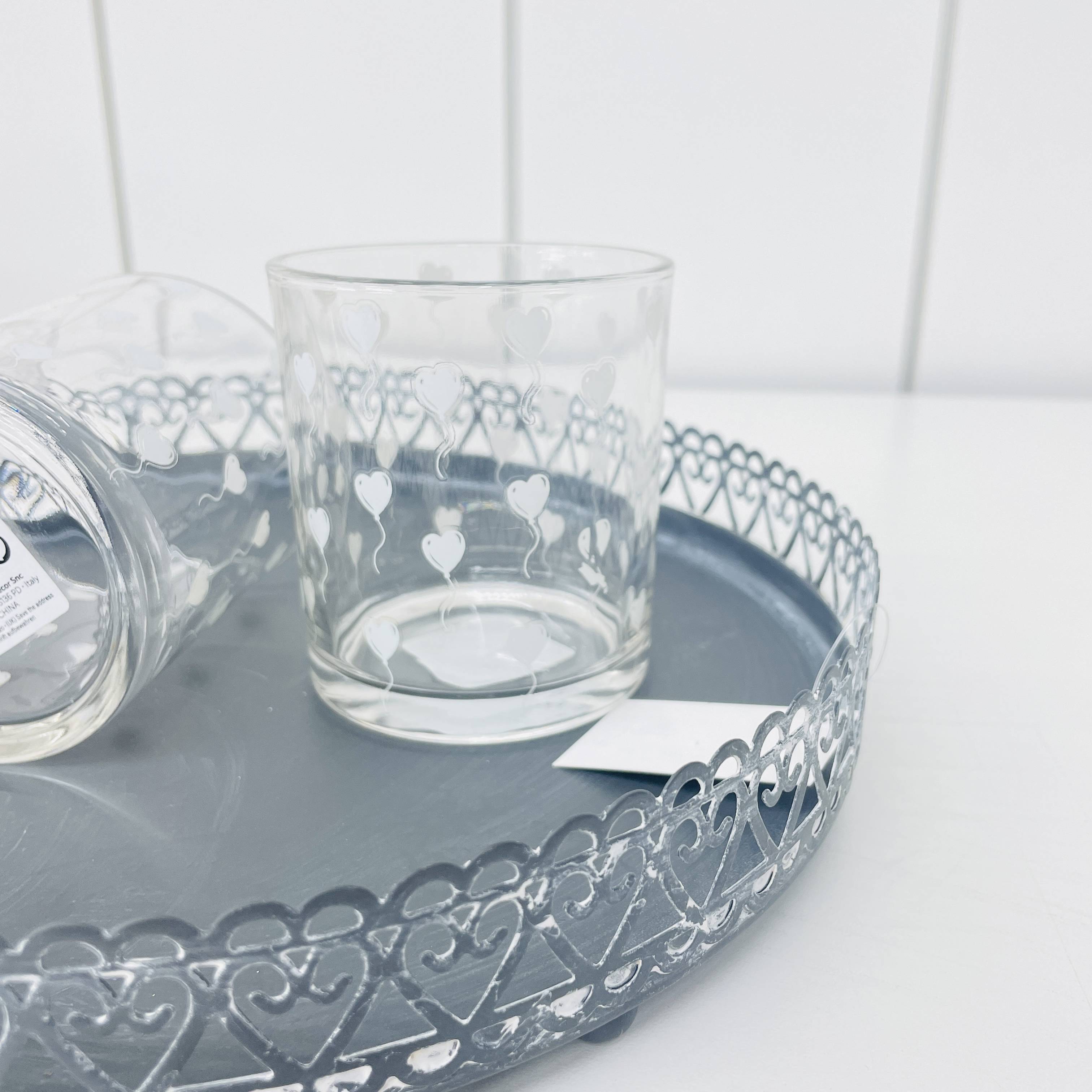 Bicchiere acqua in vetro Nuvole di Stoffa serie Shabby lights h. 12,5